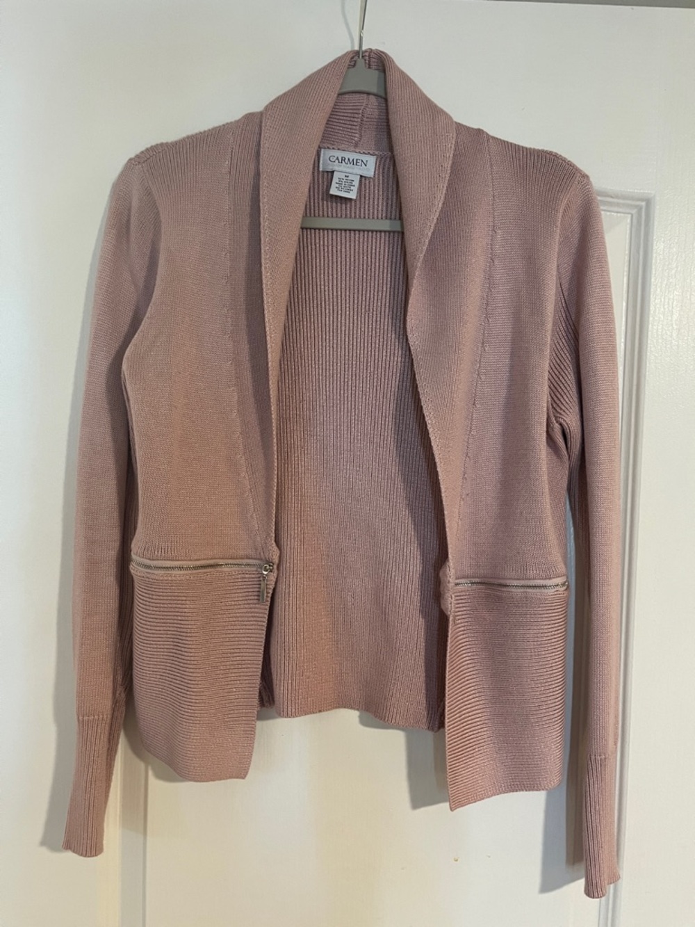 Dusty Rose Open Front Cardigan